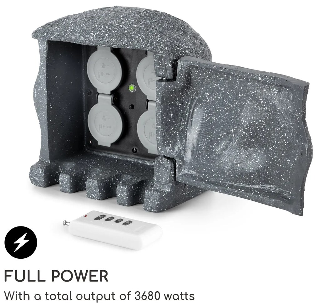 Power Rock Smart, priză de grădină, control WiFi, 3680 wați, IP44