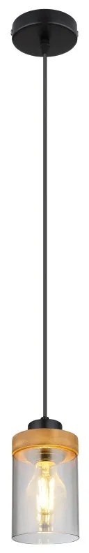 Pendul design modern FINCA negru mat, maro inchis