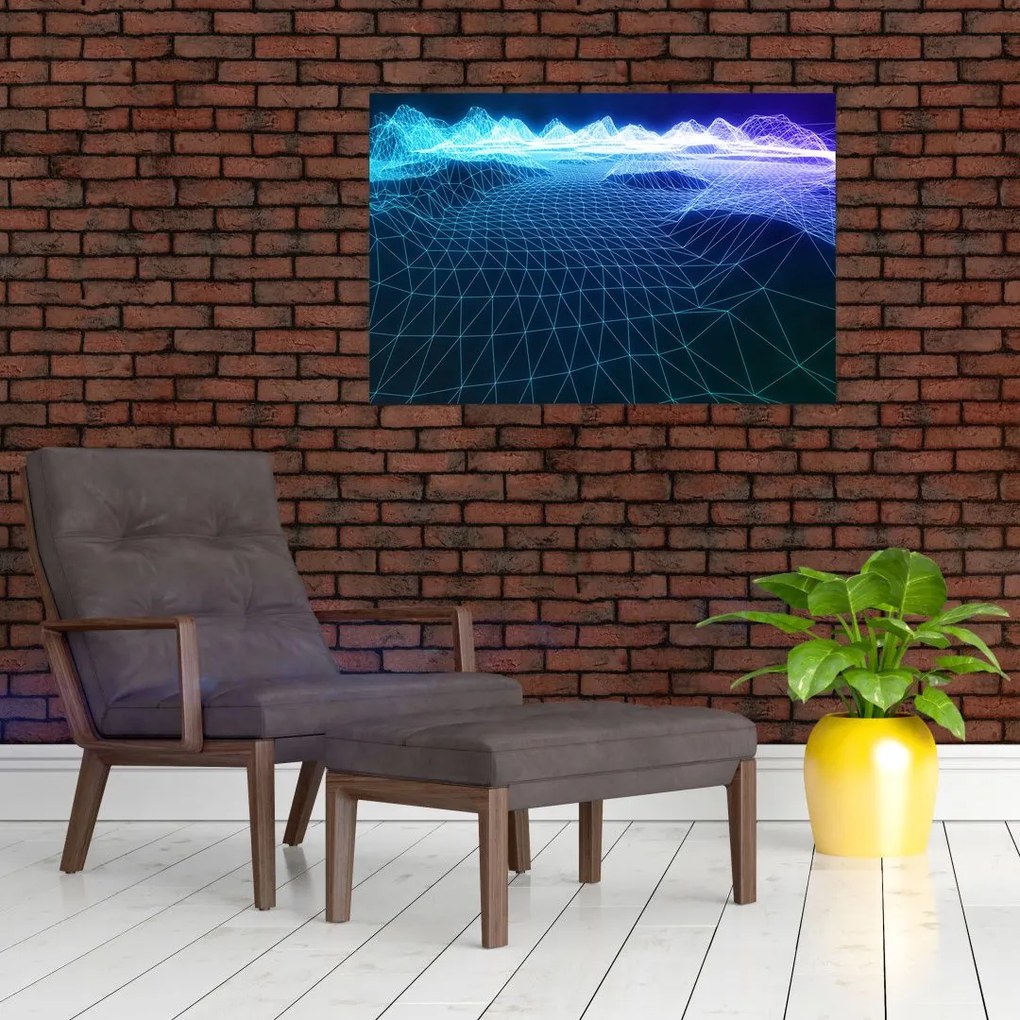 Tablou - Munți în model de calculator (90x60 cm)