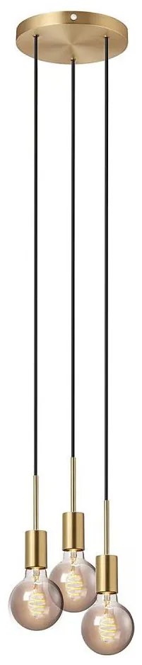 Nordlux - Pendul pe cablu PACO 3xE27/25W/230V, alamă