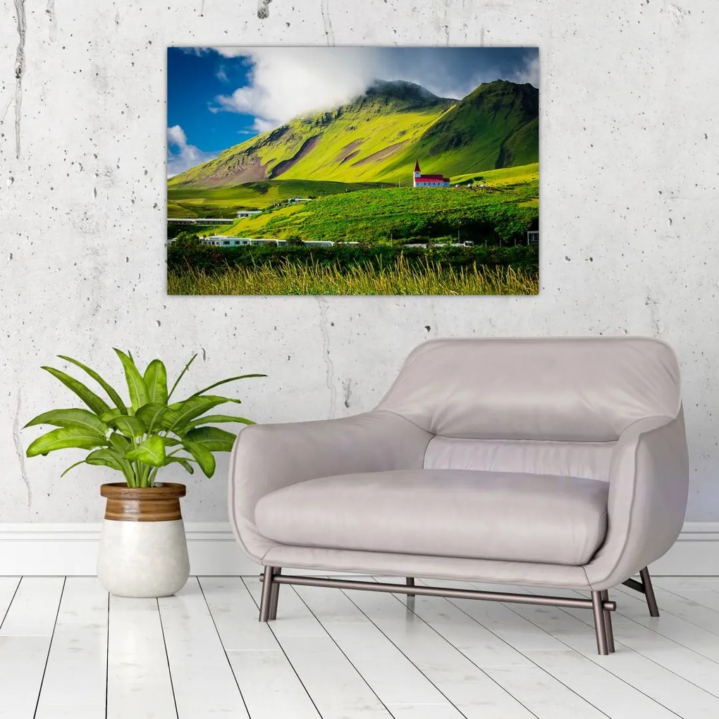 Tablou cu peisaj montan (90x60 cm)