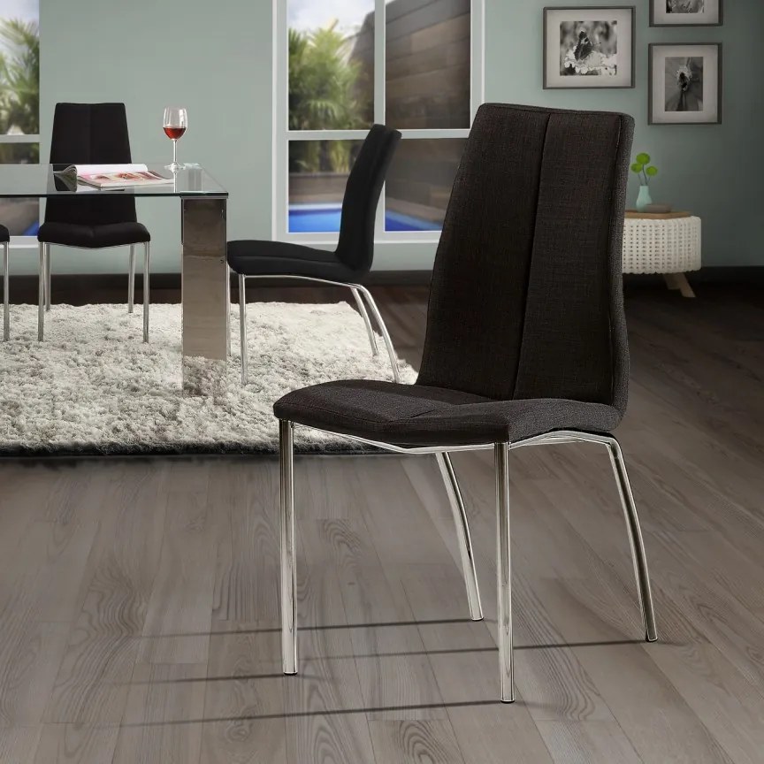 Scaun modern dining Malibu negru