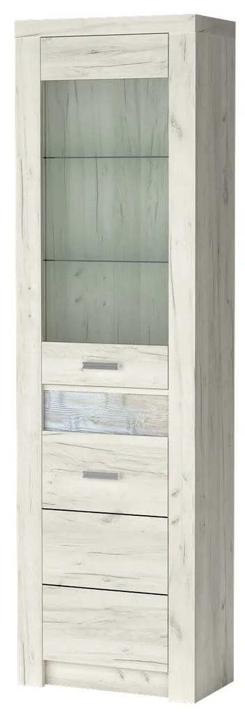 Vitrină Indie 23 (cu iluminat LED) (craft alb). 1057819