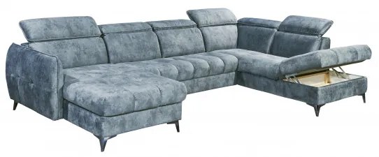 Coltar ext. Togo, Dreapta, Smoke Blue, 347 x 82 x 221 cm.