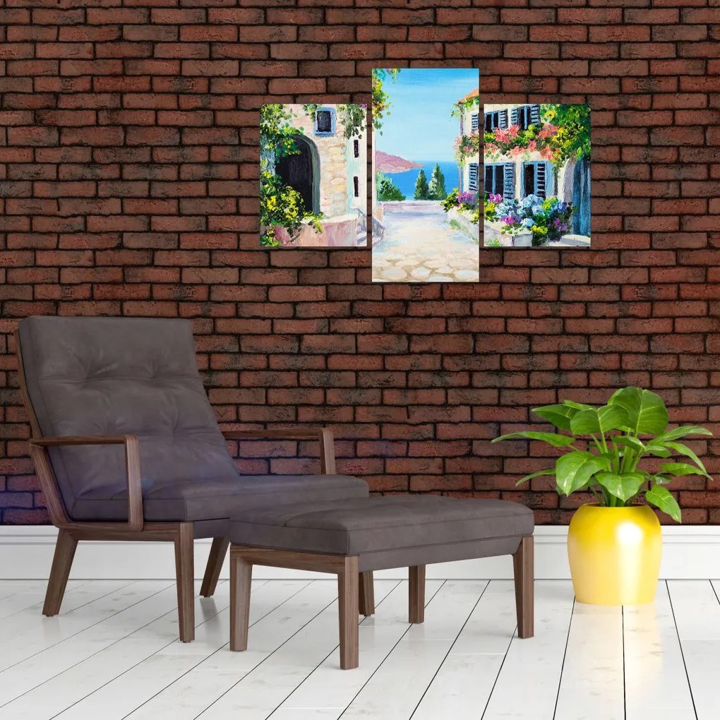 Tablou - Alee grecească, pictură în ulei (90x60 cm)