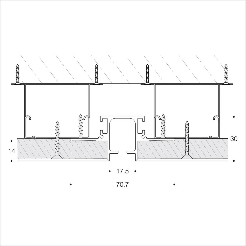 Sina cu un canal Aon Deco incastrabila in rigips, neagra - 150 cm