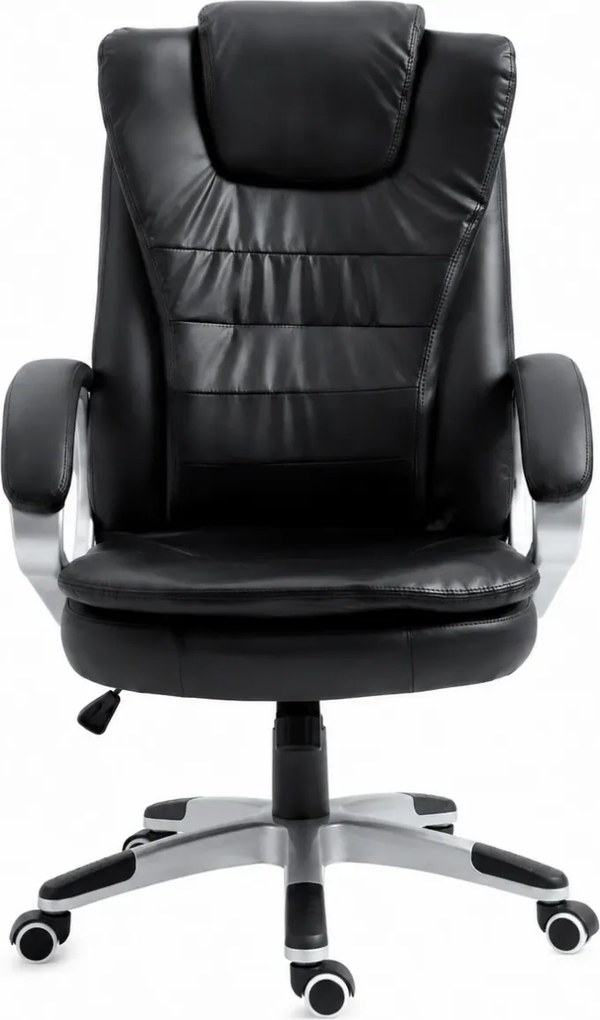 Scaun Directorial cu Masaj, Telecomanda, Piele PU, Negru