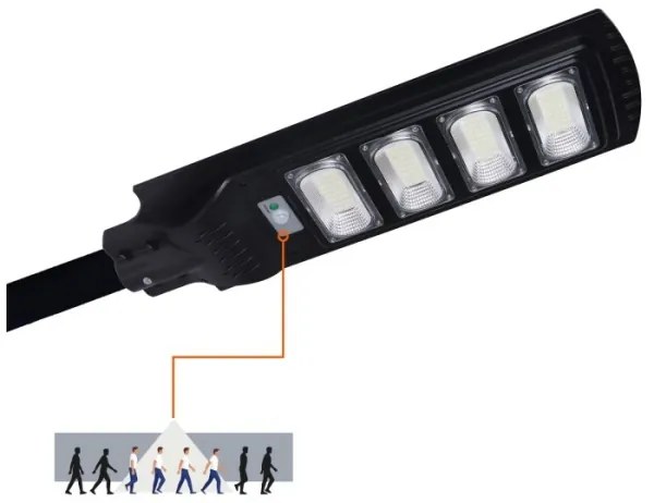 Lampă stradală solară cu senzor URBI LED/11W/3,2V 6500K + telecomandă IP54