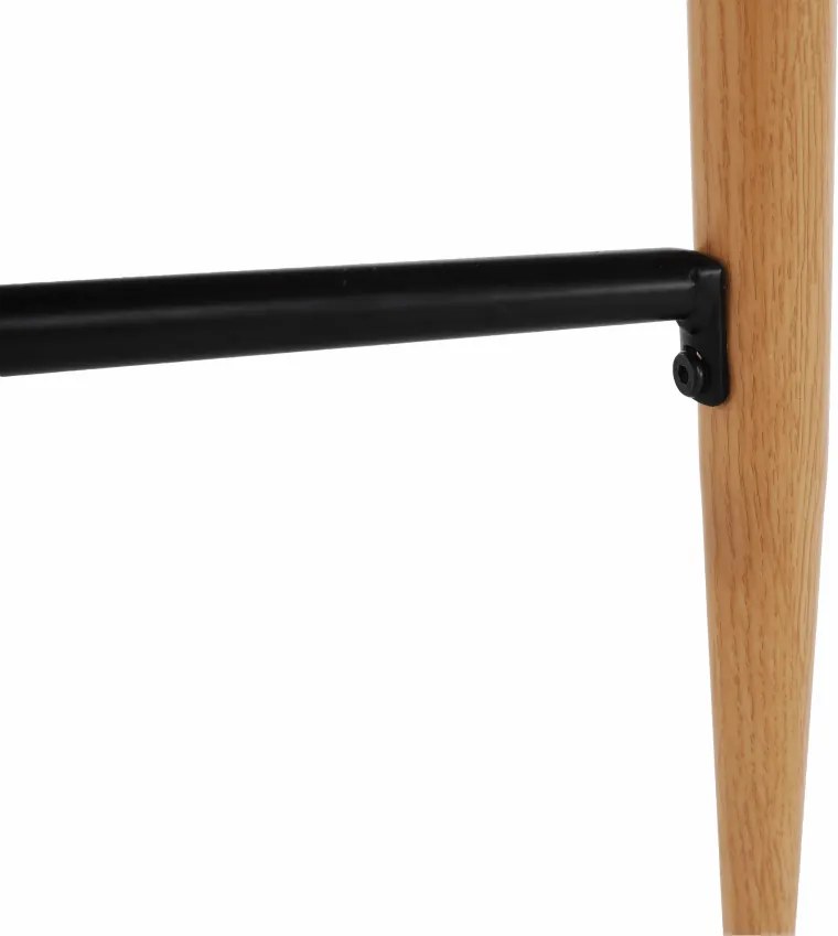 Masă de bar, negru/stejar, diametru 60 cm, IMAM