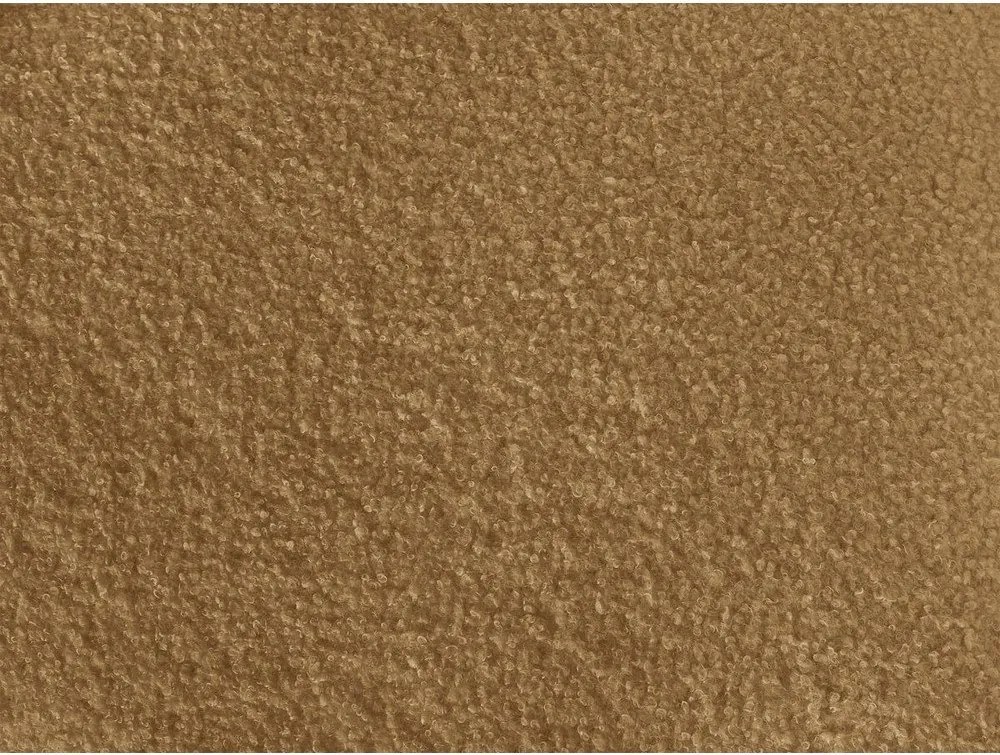 Canapea galben-muștar cu tapițerie din țesătură bouclé 193 cm Elina – Bobochic Paris