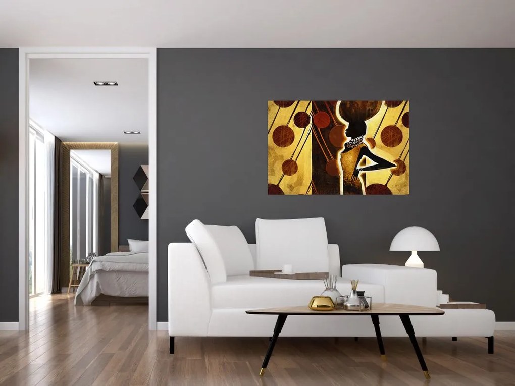 Tablou cu pictură artistică străveche (90x60 cm)