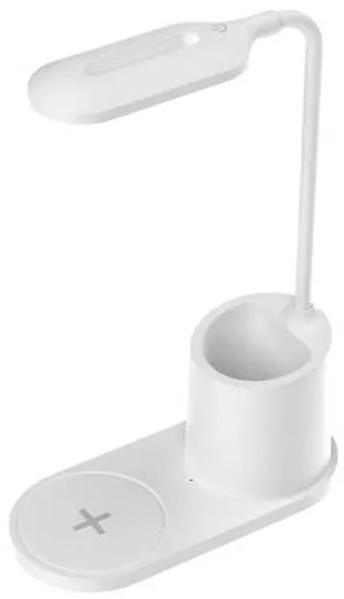 Lampă de masă Platinet 3 W, încărcare wireless, alb