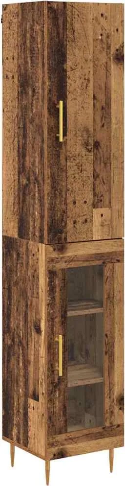 vidaXL Bufet 2 pcs Lemn Vechi Lemn compozit