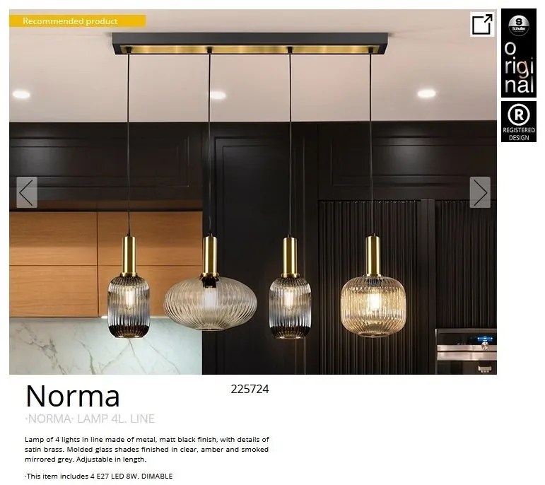 Lustra moderna dimabila cu 4 pendule Norma