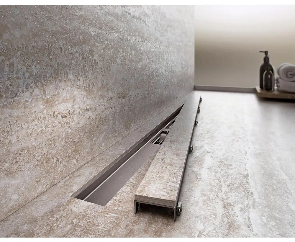 Rigola de dus Marble 1150 cm pentru placare gresie, otel inoxidabil 1150 mm