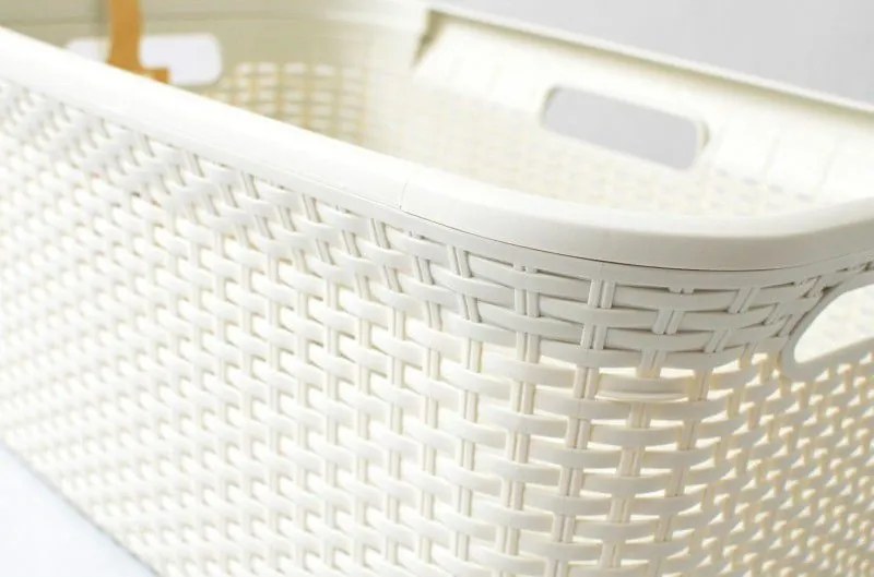 Coș pentru rufe RATTAN STYLE 45 l crem CURVER
