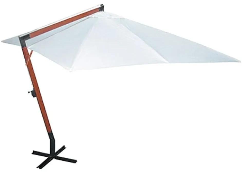 Umbrela de soare suspendata 300 x 400 cm, alb Alb