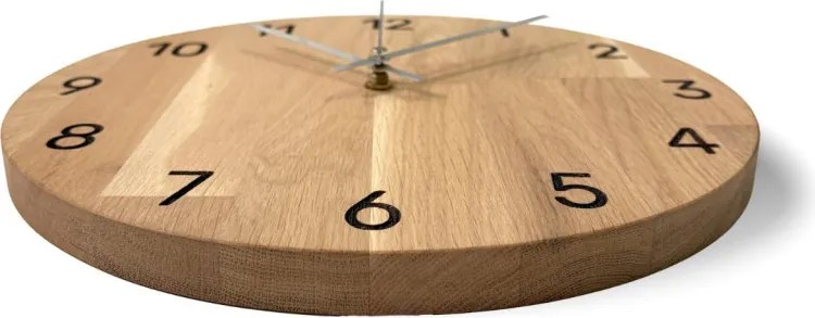 SENTOP | Ceas de perete de lux din lemn de stejar de calitate | QRKOM