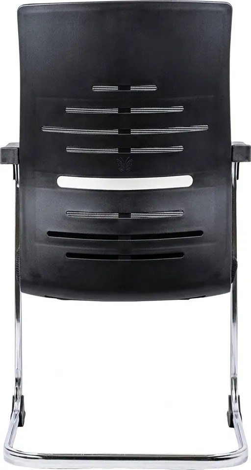Scaun vizitator din mesh cu cadru cromat OFF 807 negru
