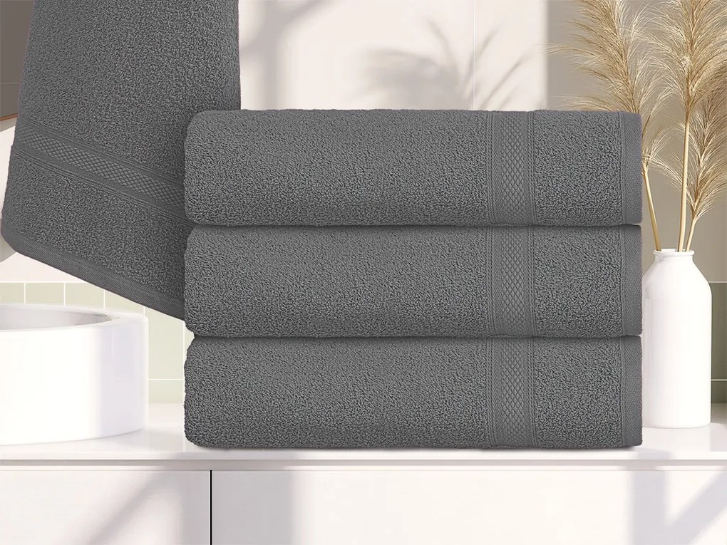 1x prosop mare CLARYSSE ELEGANCE 70x140 cm + 1x prosop CLARYSSE 60x110 cm 100% bumbac, gri
