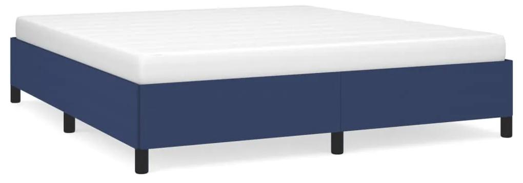 347080 vidaXL Cadru de pat, albastru, 160 x 200 cm, material textil