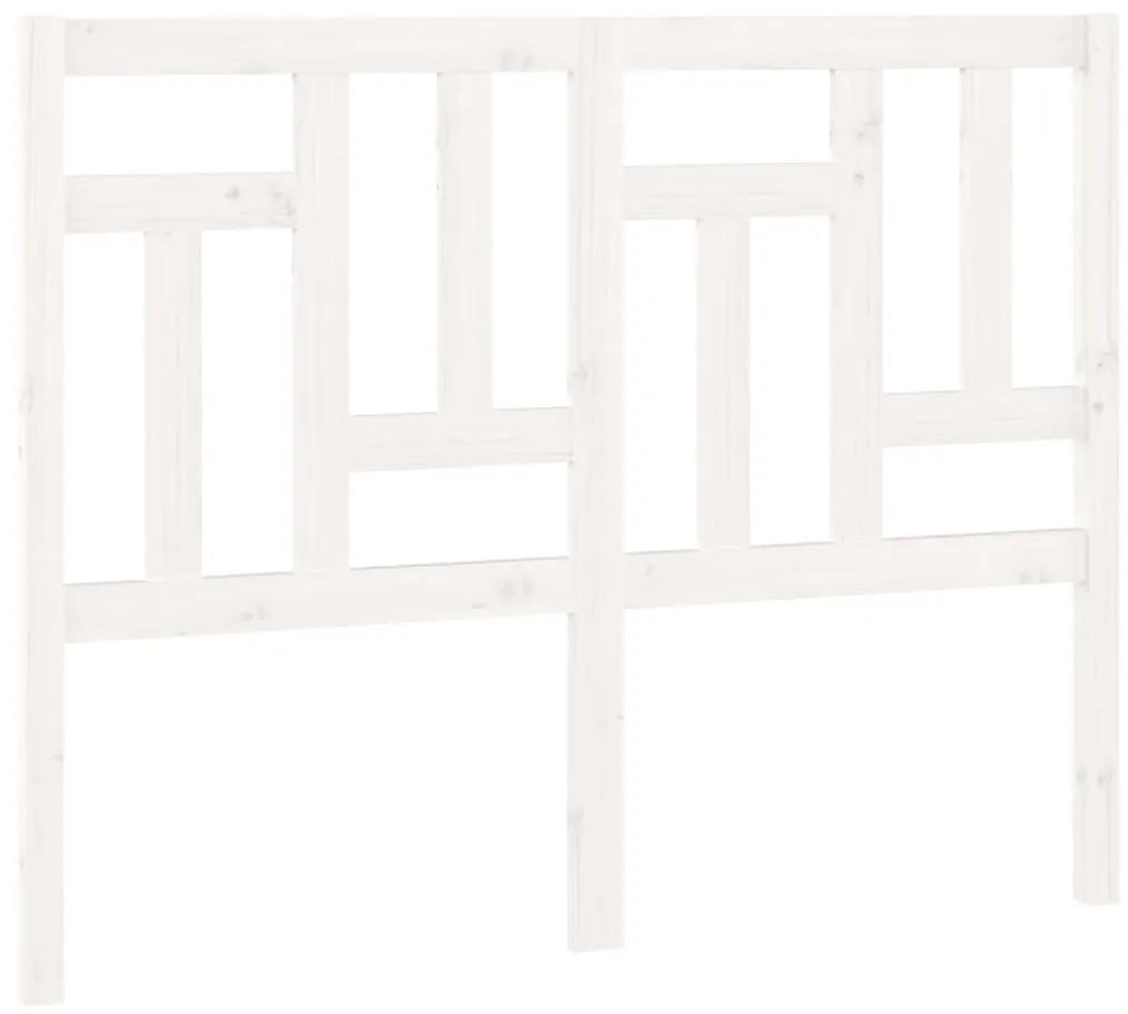 818971 vidaXL Tăblie de pat, alb, 145,5x4x100 cm, lemn masiv de pin