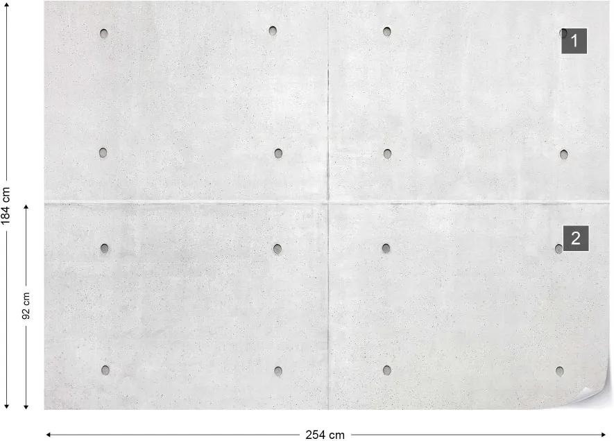 GLIX Fototapet - Concrete Wall Texture Vliesová tapeta  - 254x184 cm