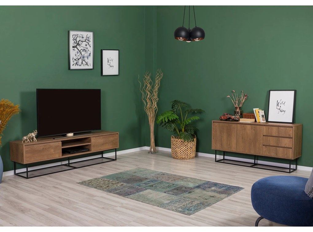 Mobilier living Lexuna 7 (Nuc + Negru). 1088909