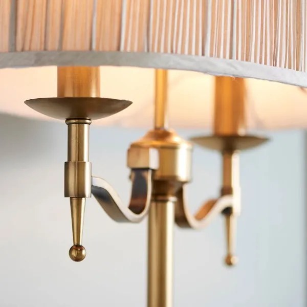 Endon 63648 - Lampă de birou STANFORD 2xE14/40W/230V alamă/bej