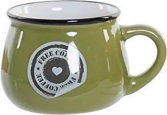 Cana Coffee din ceramica verde 6 cm