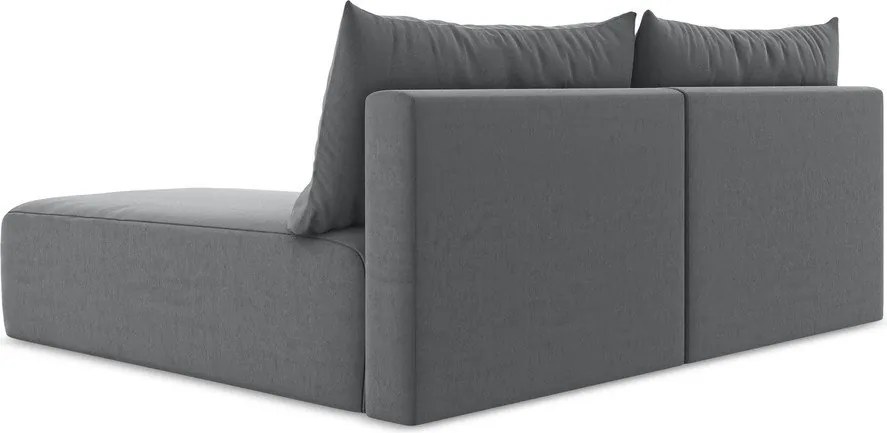 Colțar gri extensibil/cu spațiu de depozitare cu tapițerie din catifea (cu colț pe partea dreaptă/cu șezlong) Kalena – Makamii