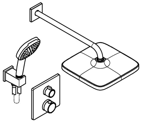 GROHE 34882000 - Sistem de duș PRECISION VITALIO COMFORT 250, crom lucios