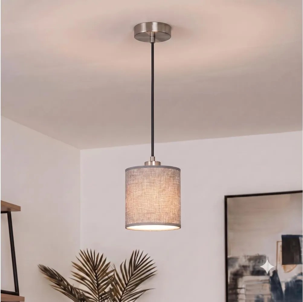 Brilagi - Lustra LED suspendată pe cablu NUBILA 1xE27/60W/230V Ø 14 cm negru/gri