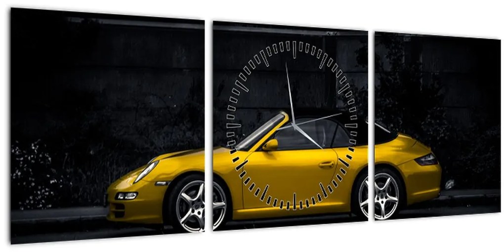 Tablou - Mașină sportivă (cu ceas) (90x30 cm)