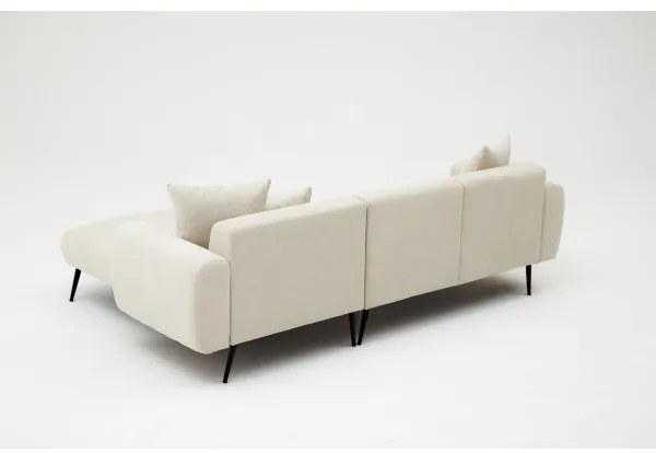 Colțar în L PISA, crem, pe partea dreaptă