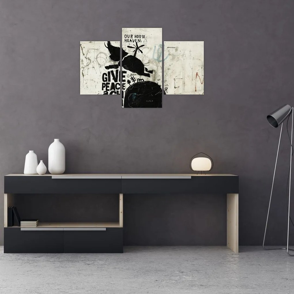 Tablou - Elefant deasupra solului (90x60 cm)