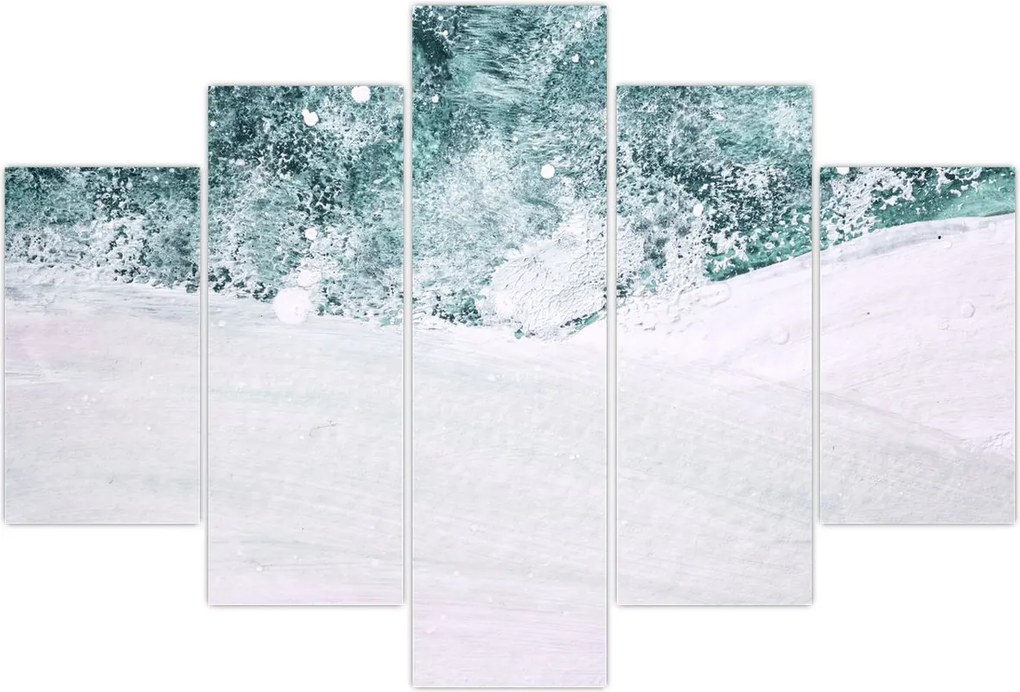 Tablou - Turcoaz abstractizare (150x105 cm)