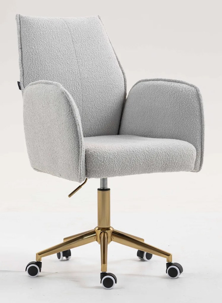 HR280K Scaun Gri Boucle cu Bază Aurie