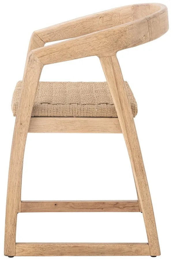 Scaun de dining în culoare naturală din lemn de arbore de cauciuc Serrone – Bloomingville