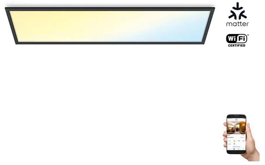 WiZ - Panou LED SUPERSLIM dimabil 36W 230V 2700-6500K Wi-Fi negru