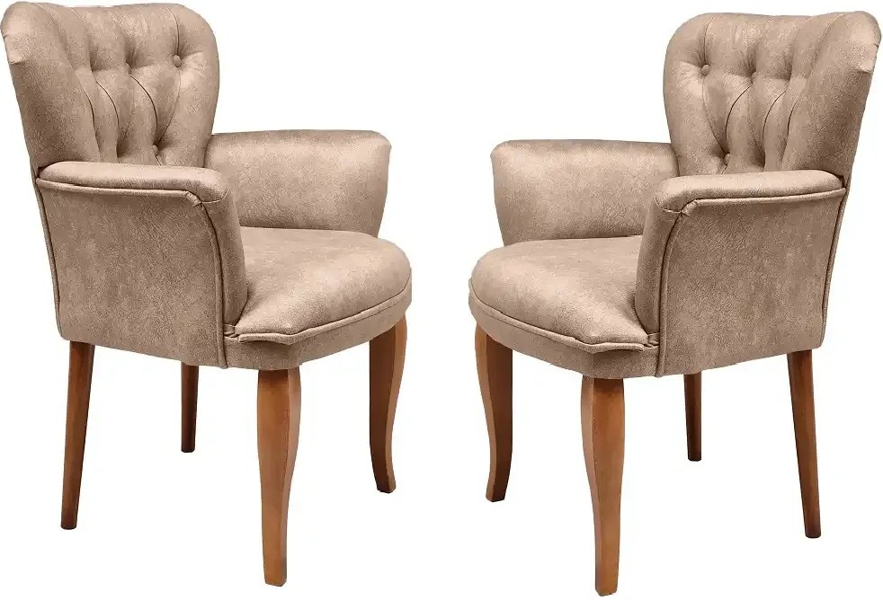 Fotoliu tip berjer scaun Cafe culoare bej