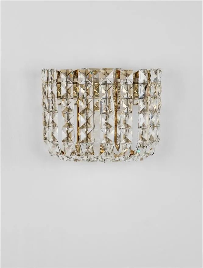 Aplica de perete LED auriu, cristale sticla CELYSIA
