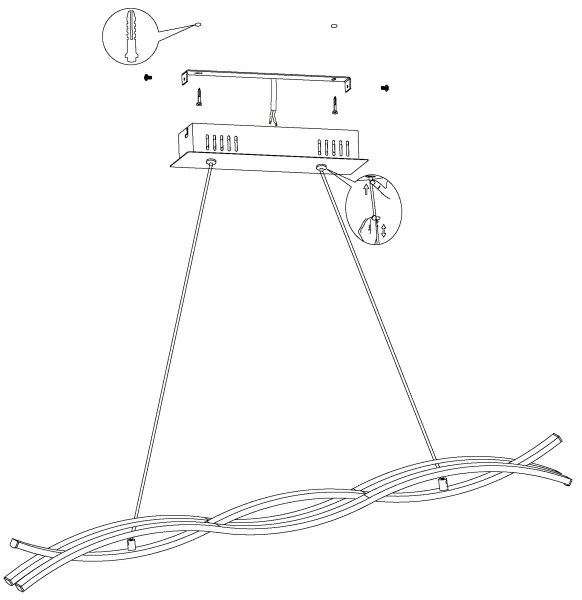 Lustră LED pe cablu LASANA LED/36W/230V Eglo 99317
