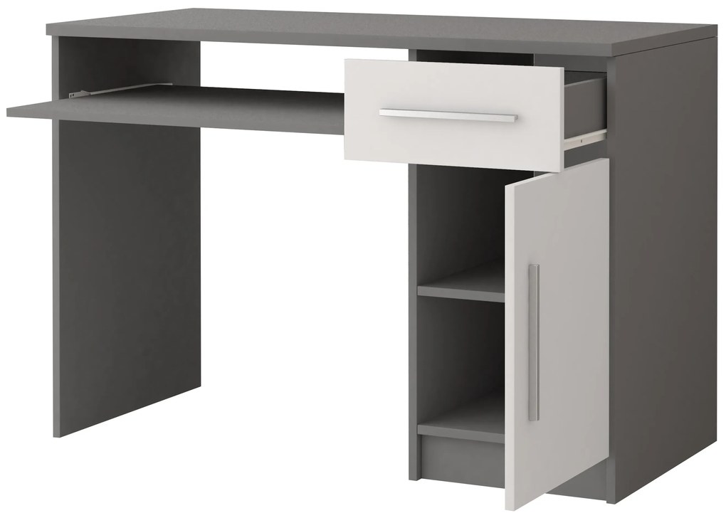 Masă PC Oleg II (Alb + gri). 1071599