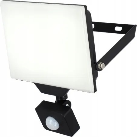 Proiector LED exterior cu senzor de mișcare, 50 W, 230 V, 4500 K, IP65, negru
