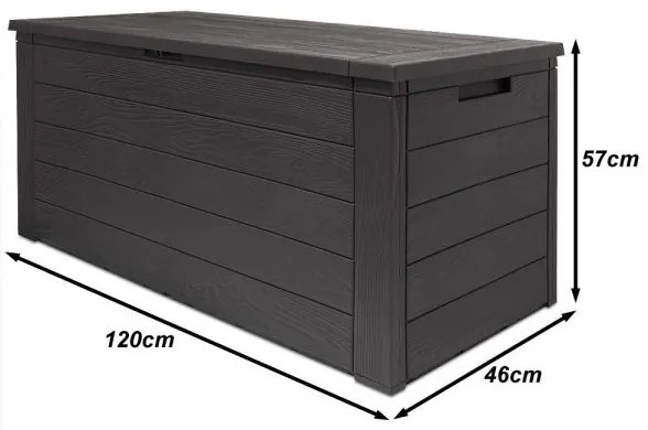 Deuba Cutie depozitare - 120x46x57cm - antracit