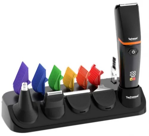 Trimmer 5 in 1 Techwood TTN-038, 600mAh, 90 minute, 6 piepteni, lame inox