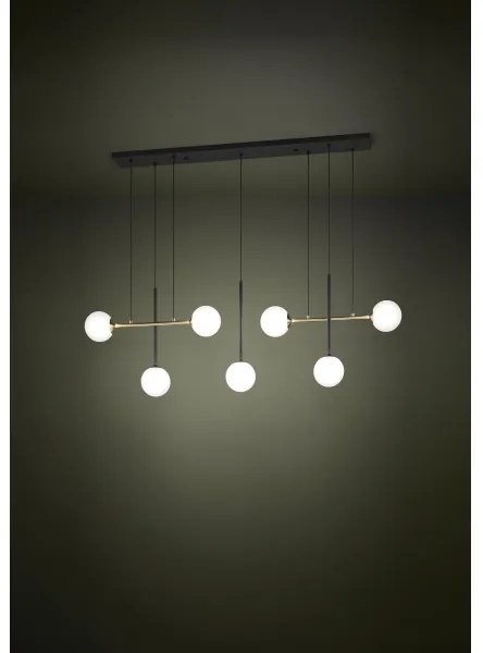 Lustră pe cablu Eglo 390178 PAZ 7xE14/40W/230V auriu/negru