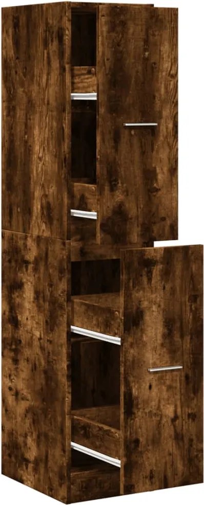 vidaXL Dulap de farmacie stejar fumuriu, 30x41x144,5cm, lemn prelucrat