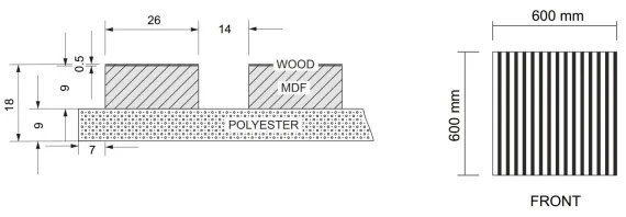 ADA Set de 4 panouri acustice DANVIKEN 60x60 cm, nuc